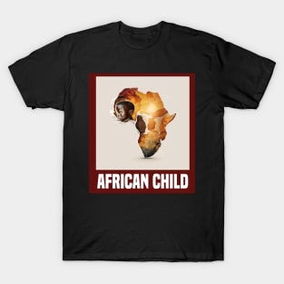 African Child Africa Map T-Shirt